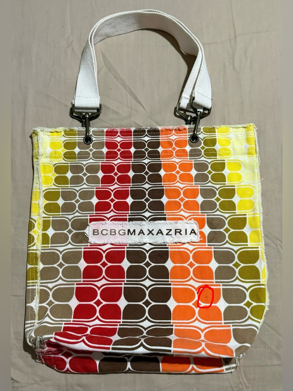 BCBGMaxAzria Multicolor Canvas Tote